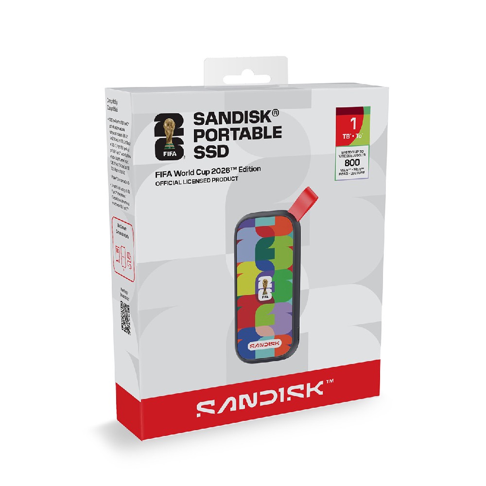 ฮาร์ดดิสก์ SanDisk FIFA World Cup 2026 Edition SSD Portable 1TB (SDSSDE30F-1T00-G25)