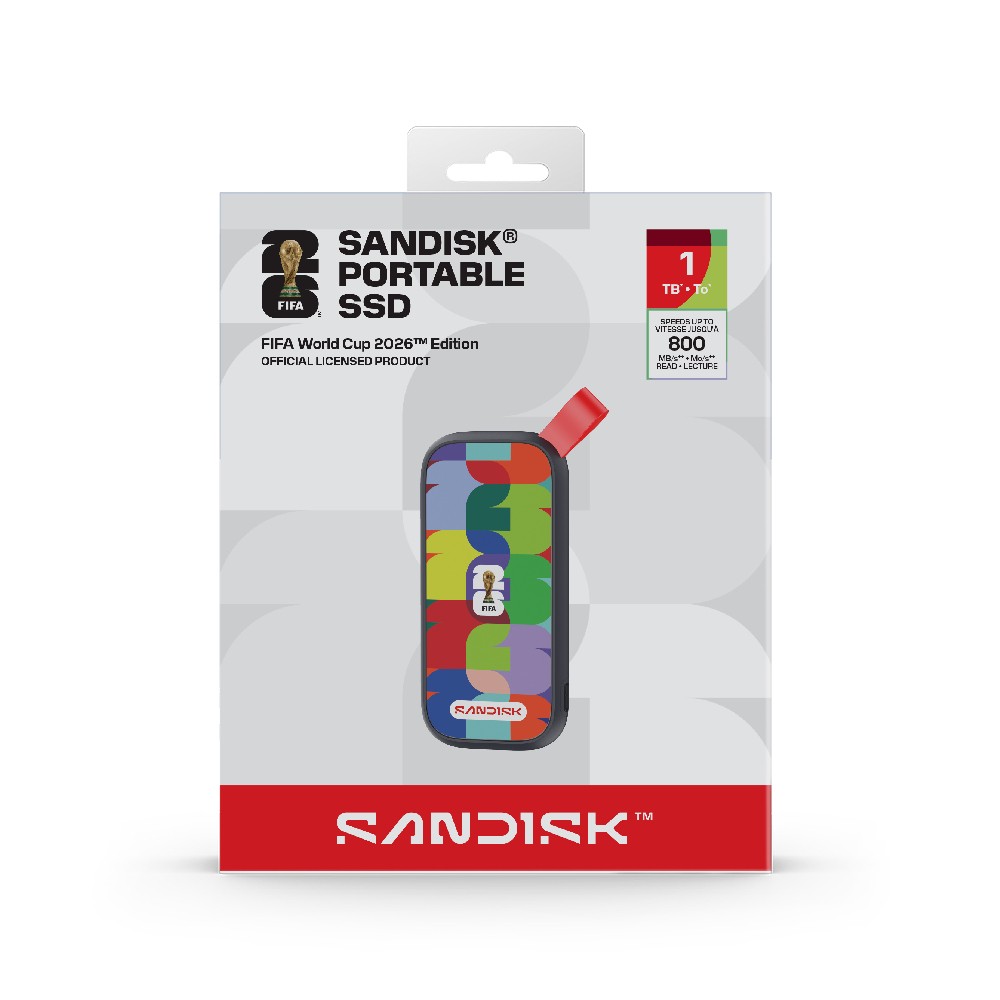 ฮาร์ดดิสก์ SanDisk FIFA World Cup 2026 Edition SSD Portable 1TB (SDSSDE30F-1T00-G25)