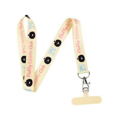 QPLUS x KAKAO Friends สายคล้องโทรศัพท์ Fluffy Ribbon Club Crossbody Strap