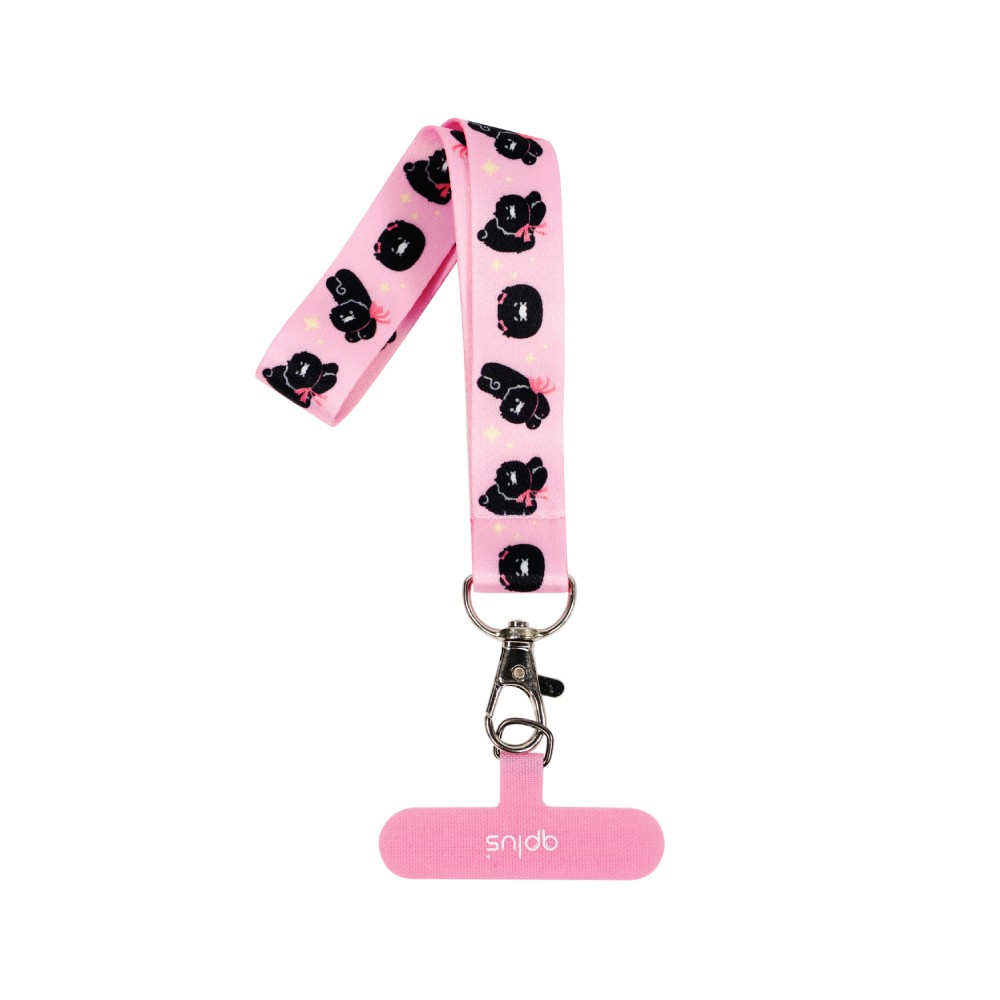 QPLUS x KAKAO Friends สายคล้องโทรศัพท์ Fluffy Ribbon Hand Strap Pink
