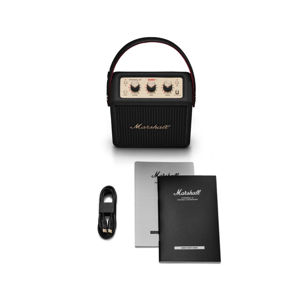 ลำโพงบลูทูธ Marshall Stockwell III Black and Brass