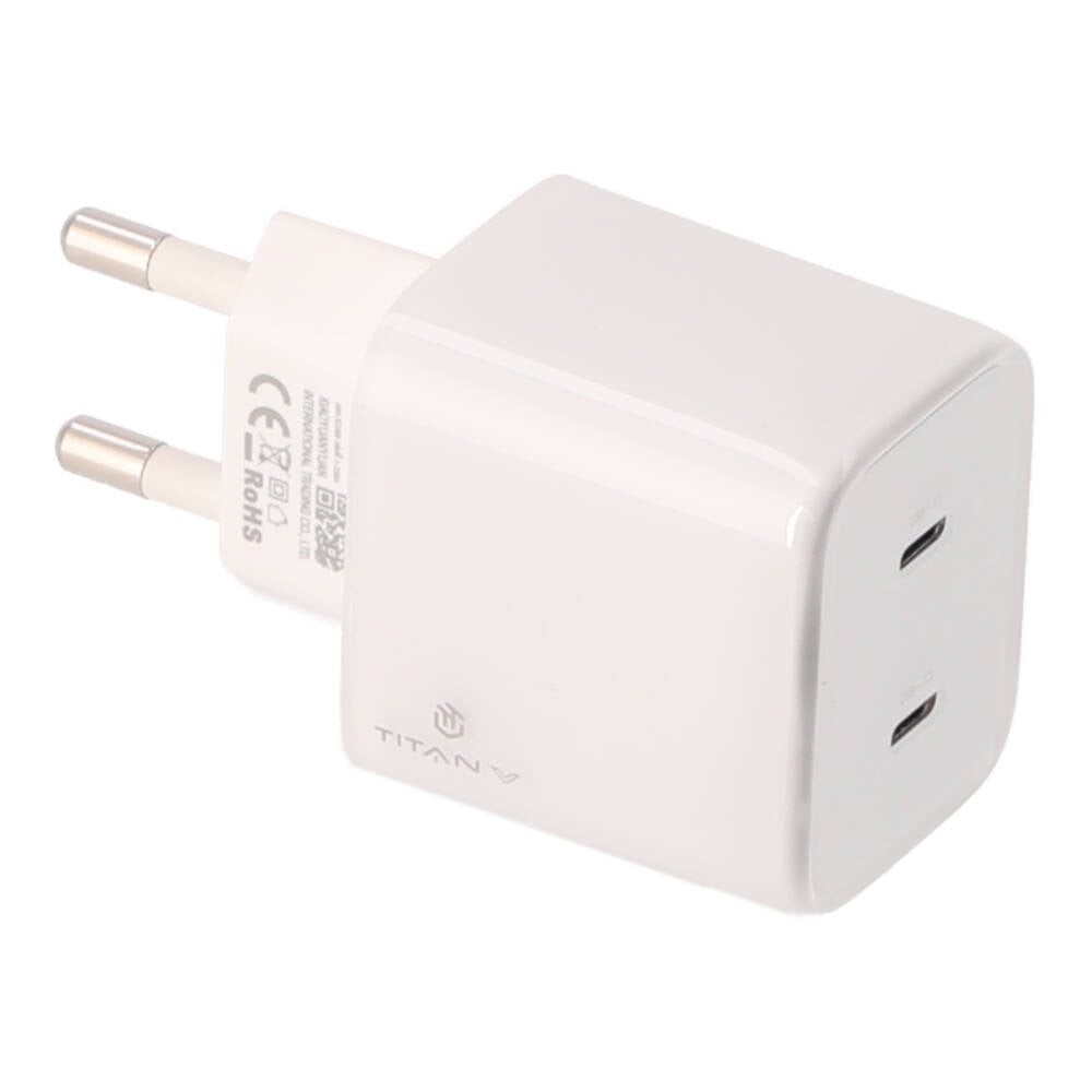 อะแดปเตอร์ TITANV Wall USB Charger 2 USB-C (PD45W) GaN White (GS-45/A4506)