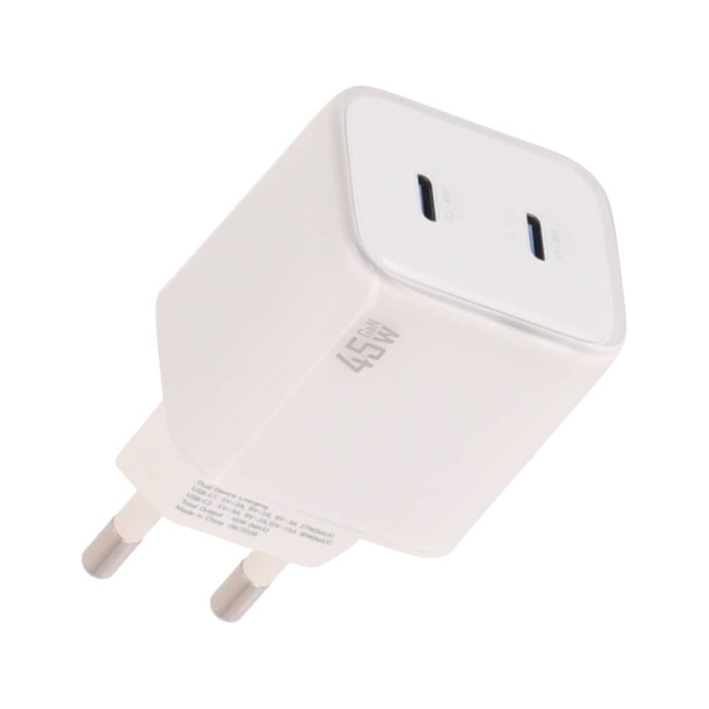 อะแดปเตอร์ TITANV Wall USB Charger 2 USB-C (PD45W) GaN White (GS-45/A4506)