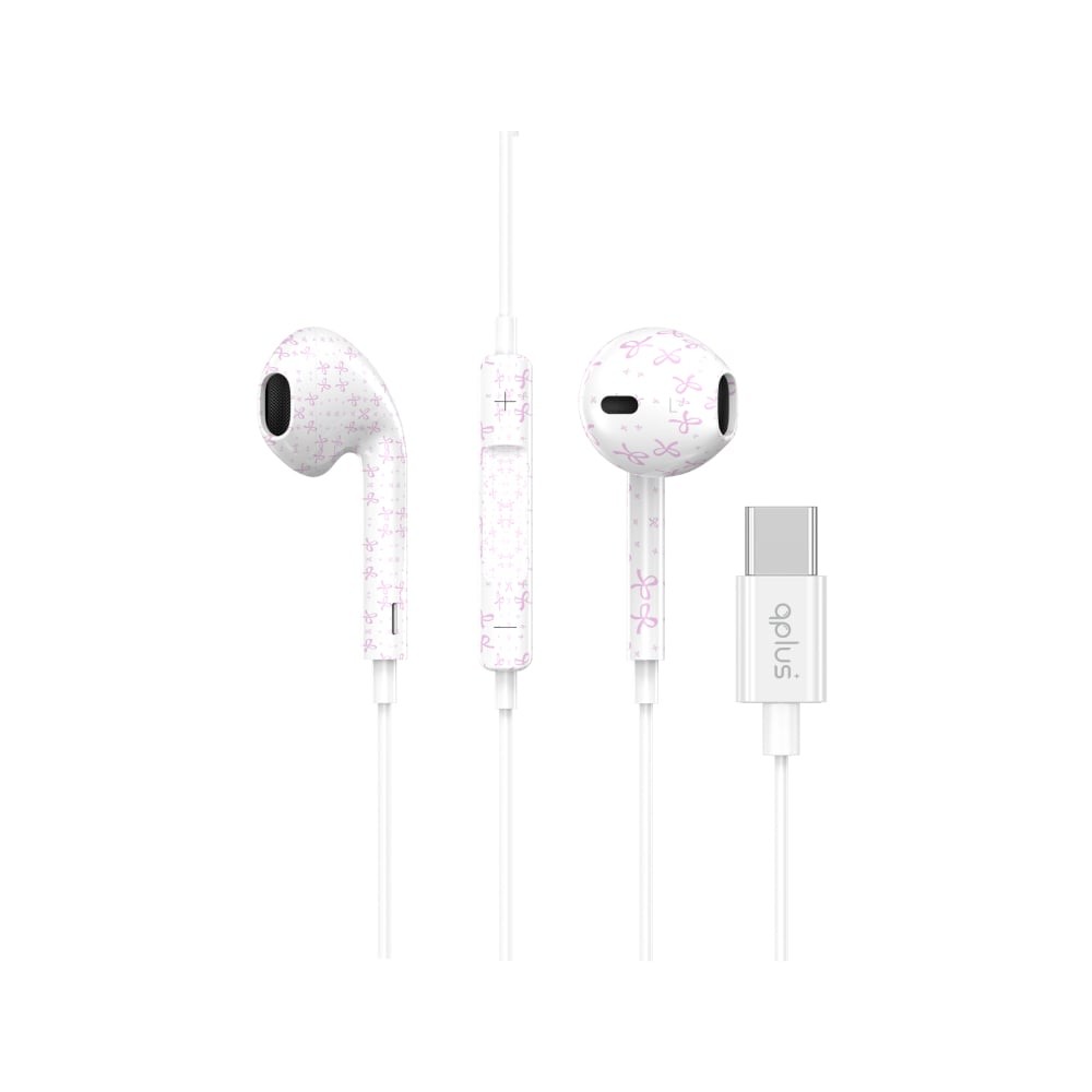 หูฟัง QPLUS Wired Earbud Type-C Ribbon White (New Package)