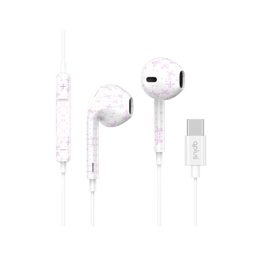 หูฟัง QPLUS Wired Earbud Type-C Ribbon White (New Package)