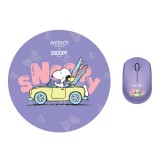 Anitech X Snoopy เมาส์ไร้สาย + แผ่นรองเมาส์ (SNP-WMP01-PU) Purple