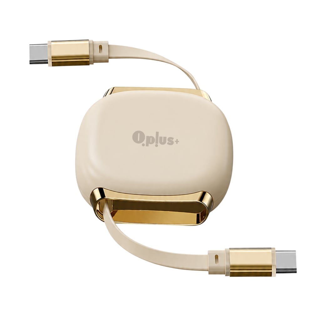 สายชาร์จ QPLUS USB-C to USB-C Cable SwiftRoll 240W 1M Beige