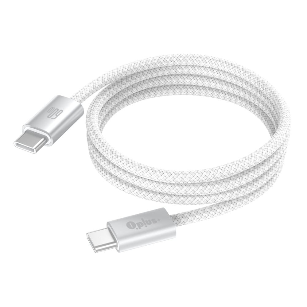 สายชาร์จ QPLUS USB-C to USB-C Cable 60W 1M. White (T6)