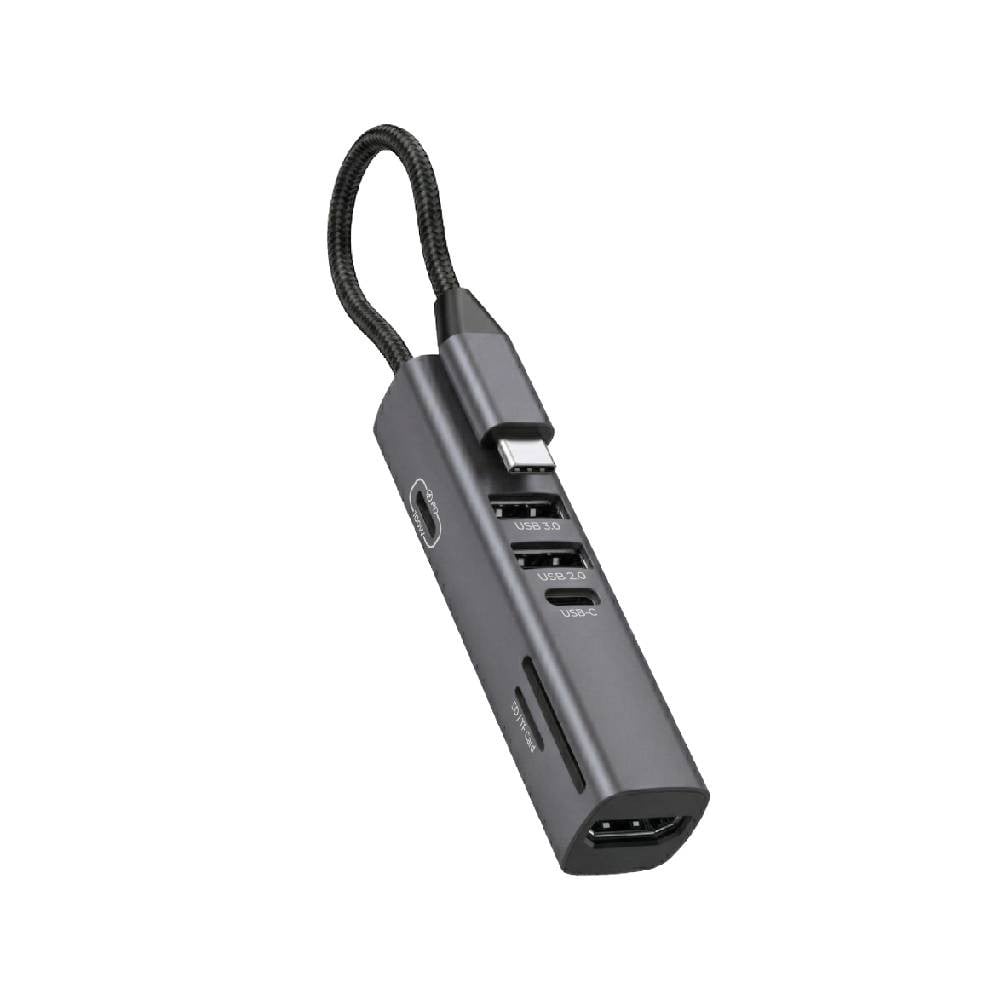Why Mini Sync Hub Type-C 7 in 1 HB-1074 Grey