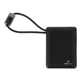 พาวเวอร์แบงค์ TECHPRO 10,000 mAh Built-in Cable PB10-D Black