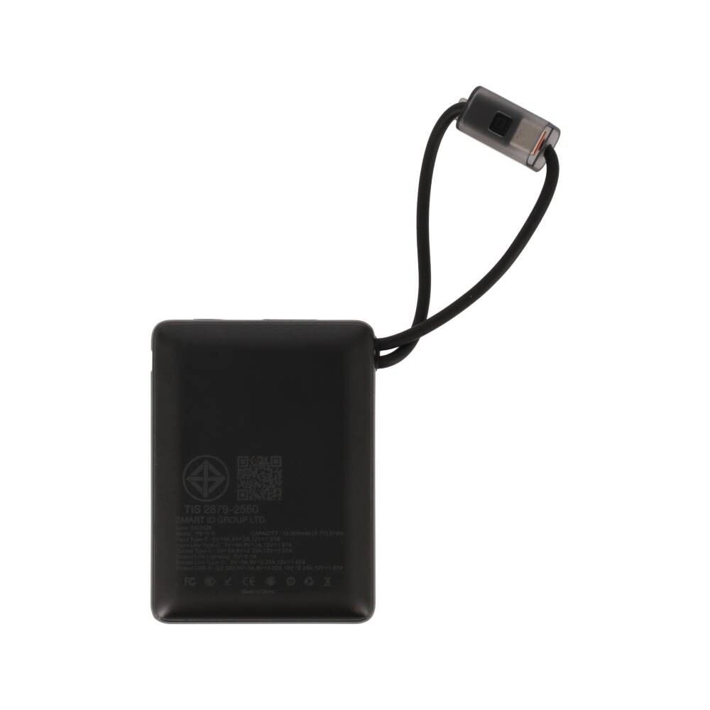 พาวเวอร์แบงค์ TECHPRO 10,000 mAh Built-in Cable PB10-D Black