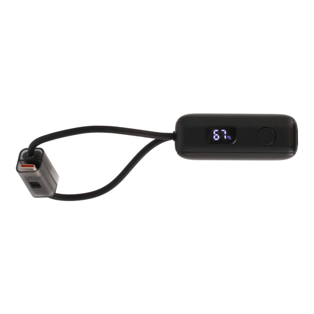 พาวเวอร์แบงค์ TECHPRO 10,000 mAh Built-in Cable PB10-D Black
