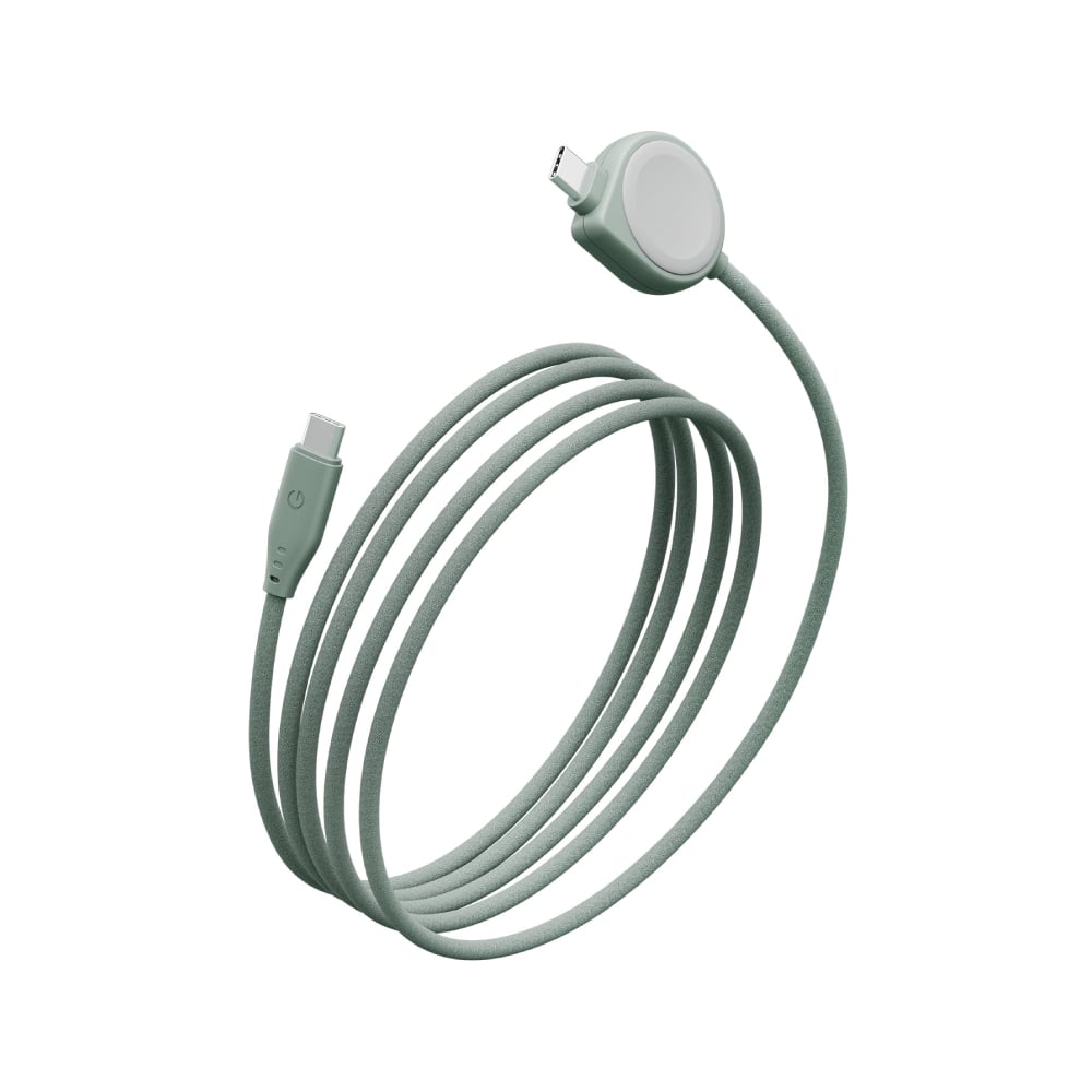 สายชาร์จ Energea Flow Duo Watch 2-in-1 C to C + Watch Cable (for Apple Watch) 60W 1.5M - Sage