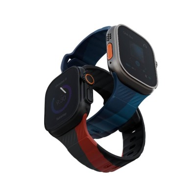 Uniq สาย Apple Watch 49/46/45/44MM Stride Rubber Charcoal/Rosso Red