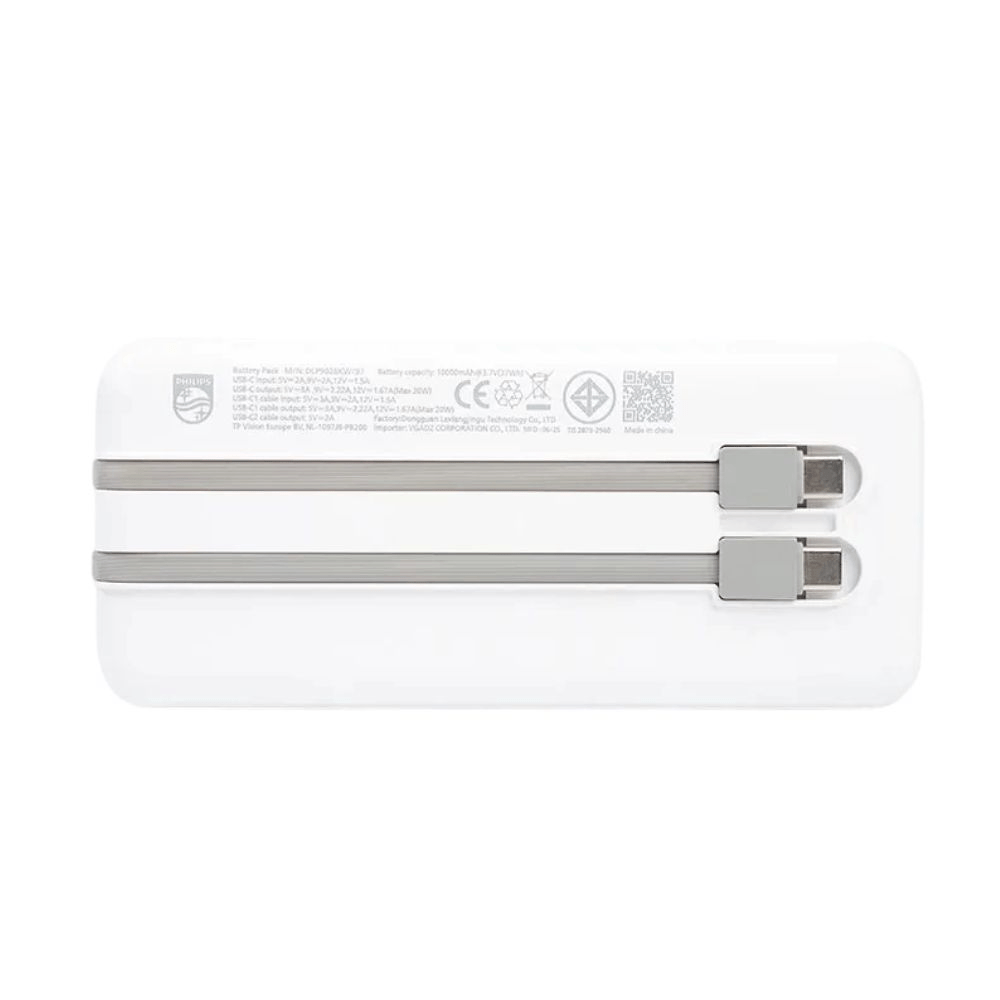 พาวเวอร์แบงค์ Philips 10000mAh DLP9026 White