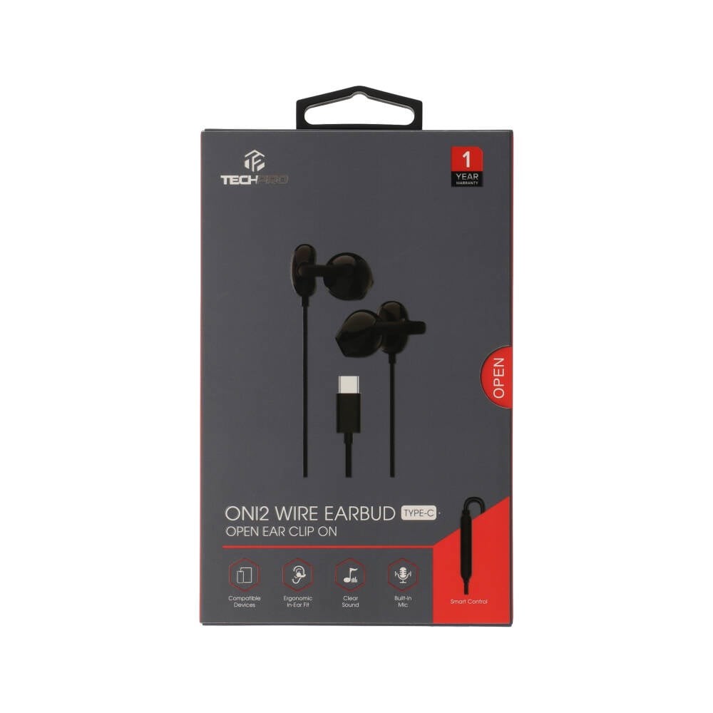 หูฟัง TECHPRO ONI 2 Earbud Headphone with Mic. Type-C Black