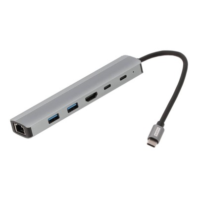 Blue Box USB Type-C High-Spec Hub 6-in-1 Multifunction Converter (USB3.0*2+HDMI+RJ45 1000Mbps+PD100W+Type-C)