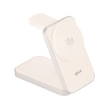 ที่ชาร์จไร้สาย QPLUS 3-in-1 Qi2 Wireless Charger Foldable Magnetic Stand 25W White (TX13-i3-Q22)