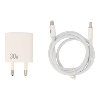 อะแดปเตอร์ Blue Box Wall USB Charger 1 USB-C (PD30W) White (TISI) + USB-C to USB-C Cable White (BB-WC06C) (TISI)