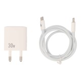 อะแดปเตอร์ Blue Box Wall USB Charger 1 USB-C (PD30W) White (TISI) + USB-C to USB-C Cable White (BB-WC06C) (TISI)