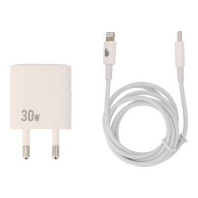 อะแดปเตอร์ Blue Box Wall USB Charger 1 USB-C (PD30W) พร้อมสายชาร์จ + USB-C to Lightning Cable White (BB-WC06L)(TISI)