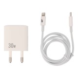 อะแดปเตอร์ Blue Box Wall USB Charger 1 USB-C (PD30W) พร้อมสายชาร์จ + USB-C to Lightning Cable White (BB-WC06L)(TISI)