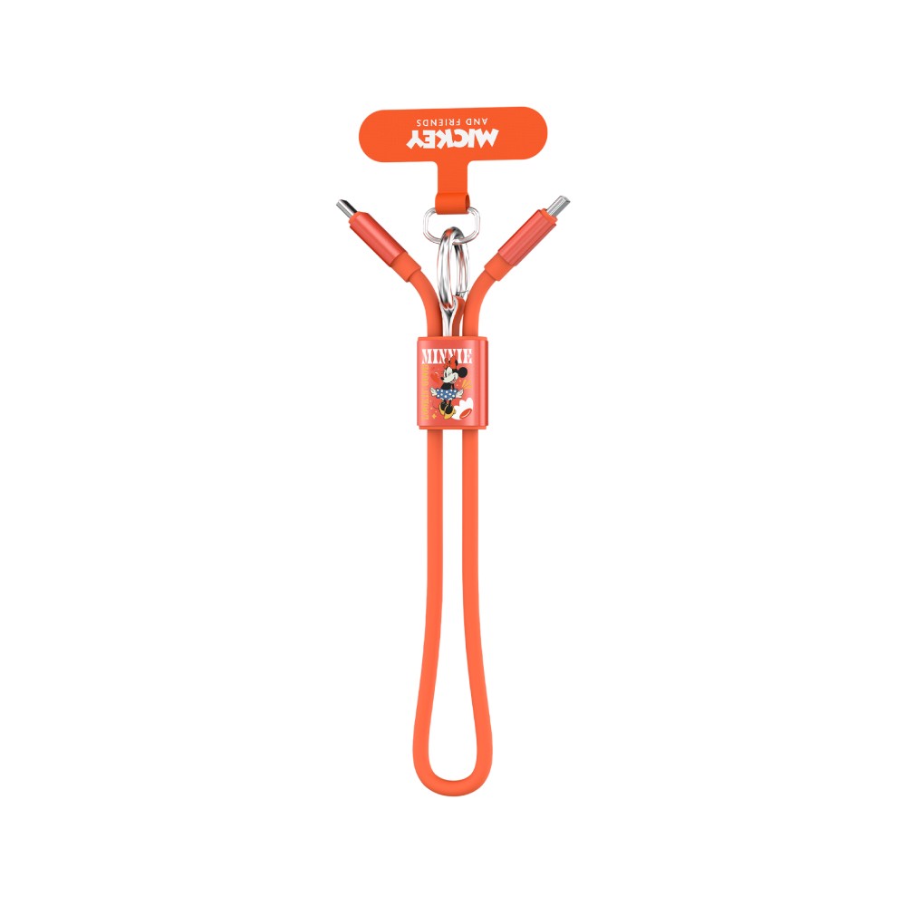 VEGER x Disney สายชาร์จพวงกุญแจ USB-C to USB-C 65W DATA 0.3M Mickey Red (M8) (VU-CC23)