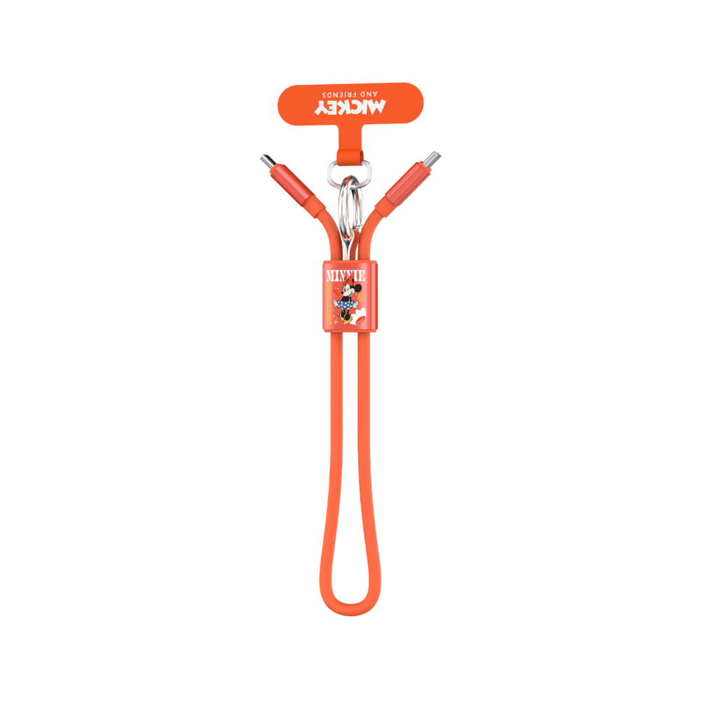 VEGER x Disney สายชาร์จพวงกุญแจ USB-C to USB-C 65W DATA 0.3M Mickey Red (M8) (VU-CC23)