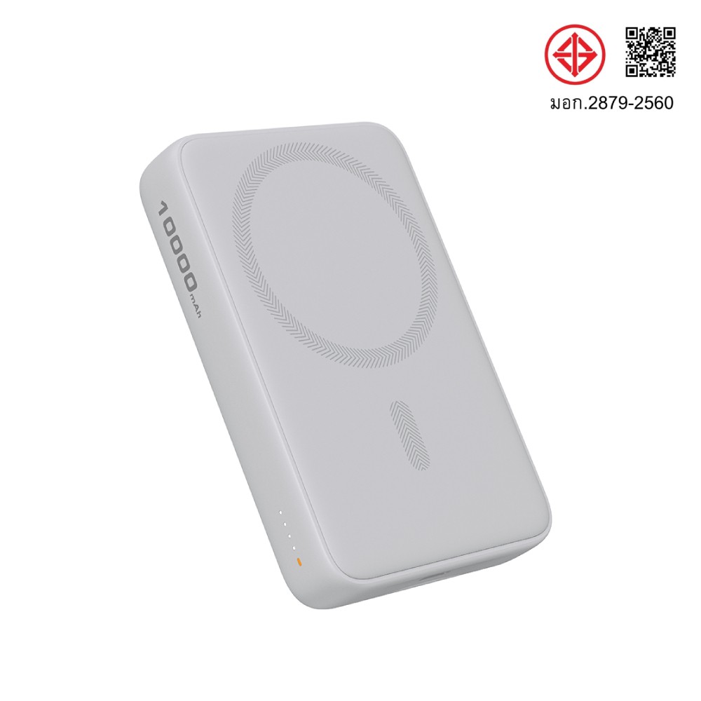 พาวเวอร์แบงค์ AUKEY 10000 mAh MagFusion Slim Magnetic PB-MS04-White (CCC)