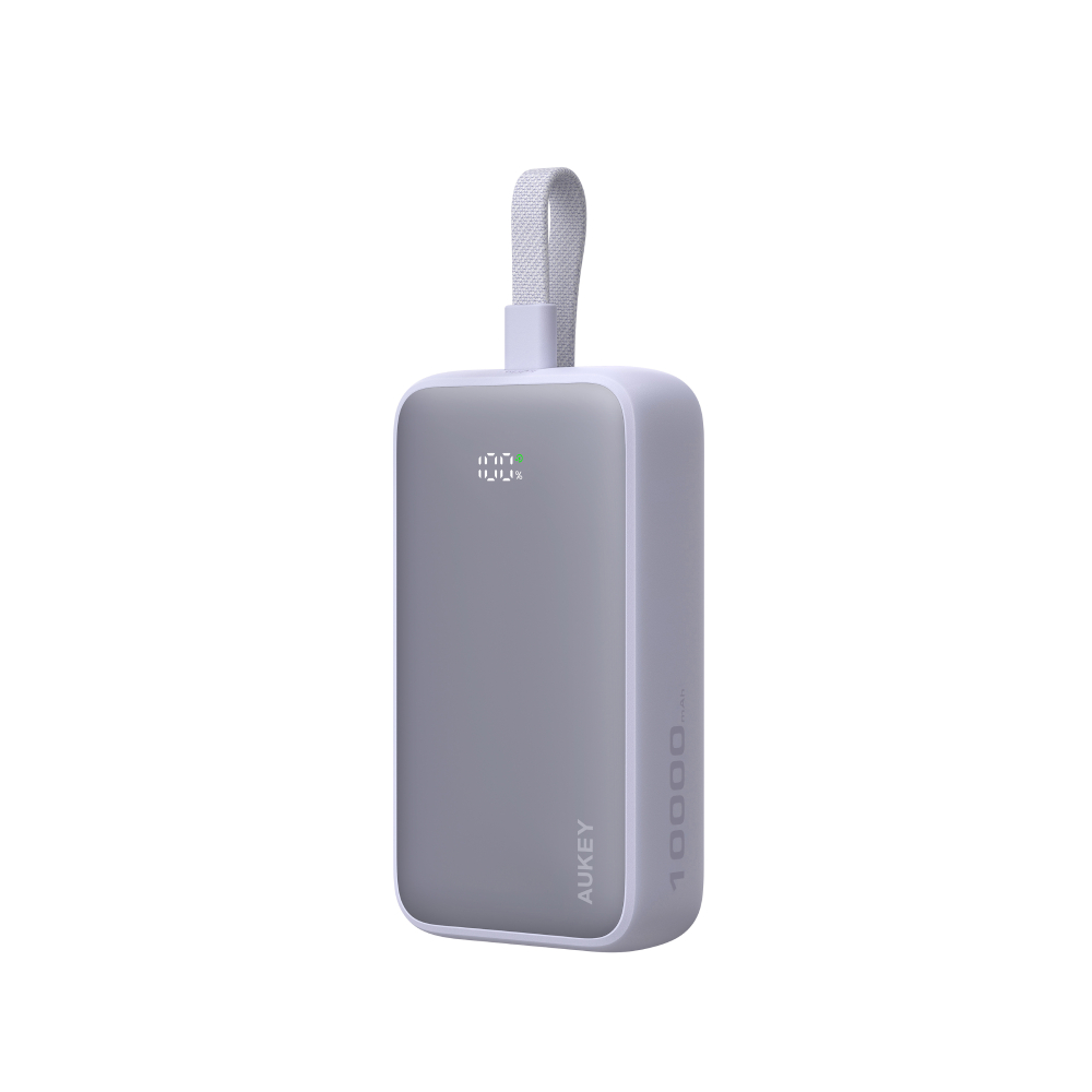 พาวเวอร์แบงค์ AUKEY 10000 mAh Spark Sling Fast Charging USB-C Cable PB-Y61 Light Purple (CCC)