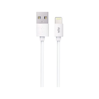 สายชาร์จ WHY USB-A to Lightning 2.4A Space2 1M. White (UC-2131B)