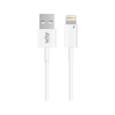 สายชาร์จ WHY USB-A to Lightning 2.4A Planet 2M. White (UC-2172B)