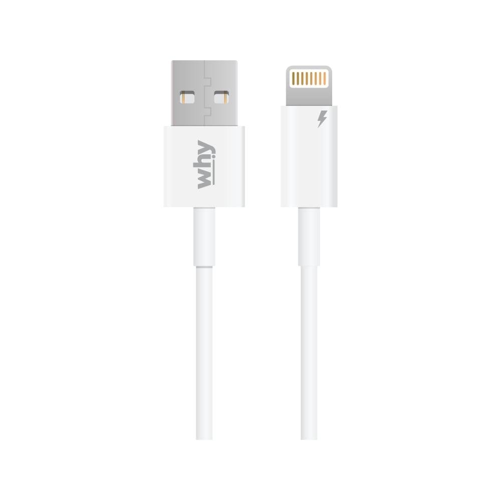 สายชาร์จ WHY USB-A to Lightning 2.4A Planet 2M. White (UC-2172B)