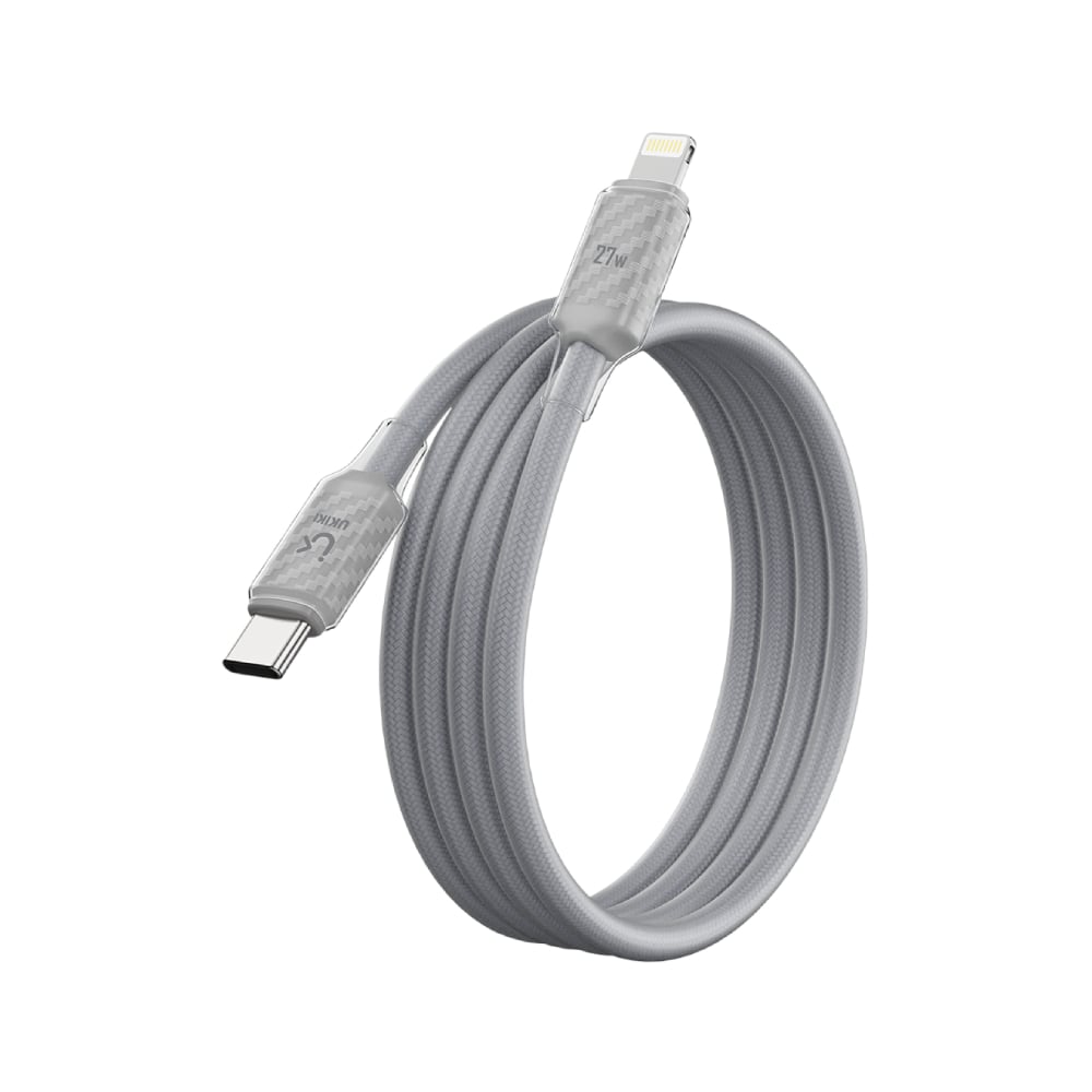 สายชาร์จ UKIKI USB-C to Lightning DATA Cable 27W 1M. Gray (KCL-01GY)