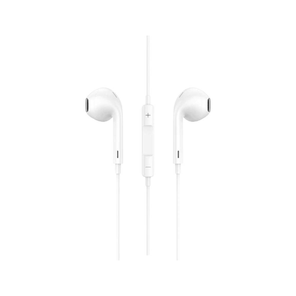 หูฟัง FOX 2-in-1 Wired Earphones Type-C and Lightning with Mic & Volume Control (P95) White