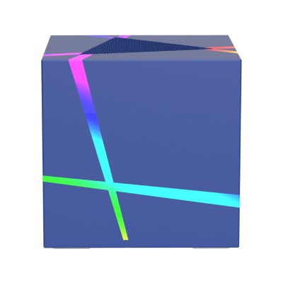ลำโพงบลูทูธ TECHPRO Bluetooth Magic Cube Speaker RGB HYS-204D Blue