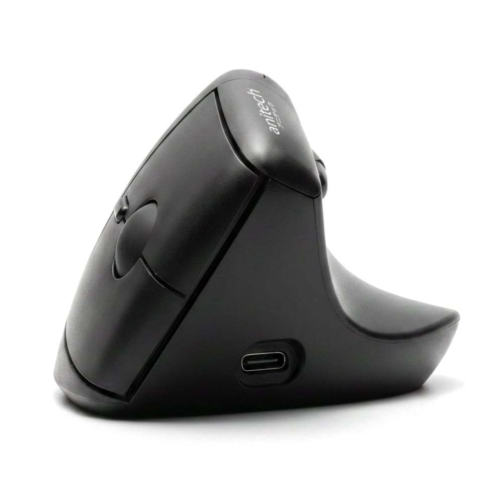 เมาส์ไร้สาย Anitech Vertical W241-BK Dual Function 2.4G+BT Black