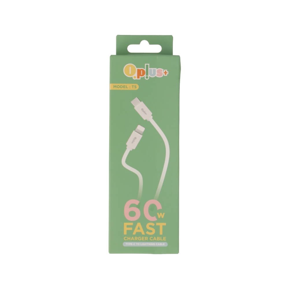 สายชาร์จ QPLUS USB-C to Lightning 1.2M. White (T5)