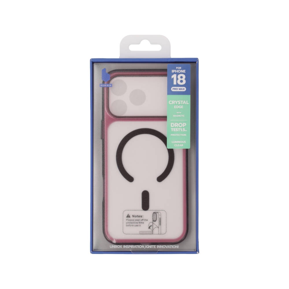 เคส Blue Box iPhone 18 Pro Max/17 Pro Max Crystal Edge with magnetic Burgundy