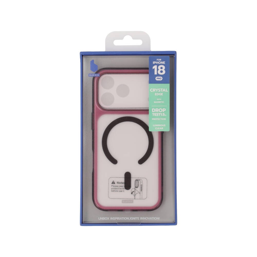 เคส Blue Box iPhone 18 Pro/17 Pro Crystal Edge with magnetic Burgundy