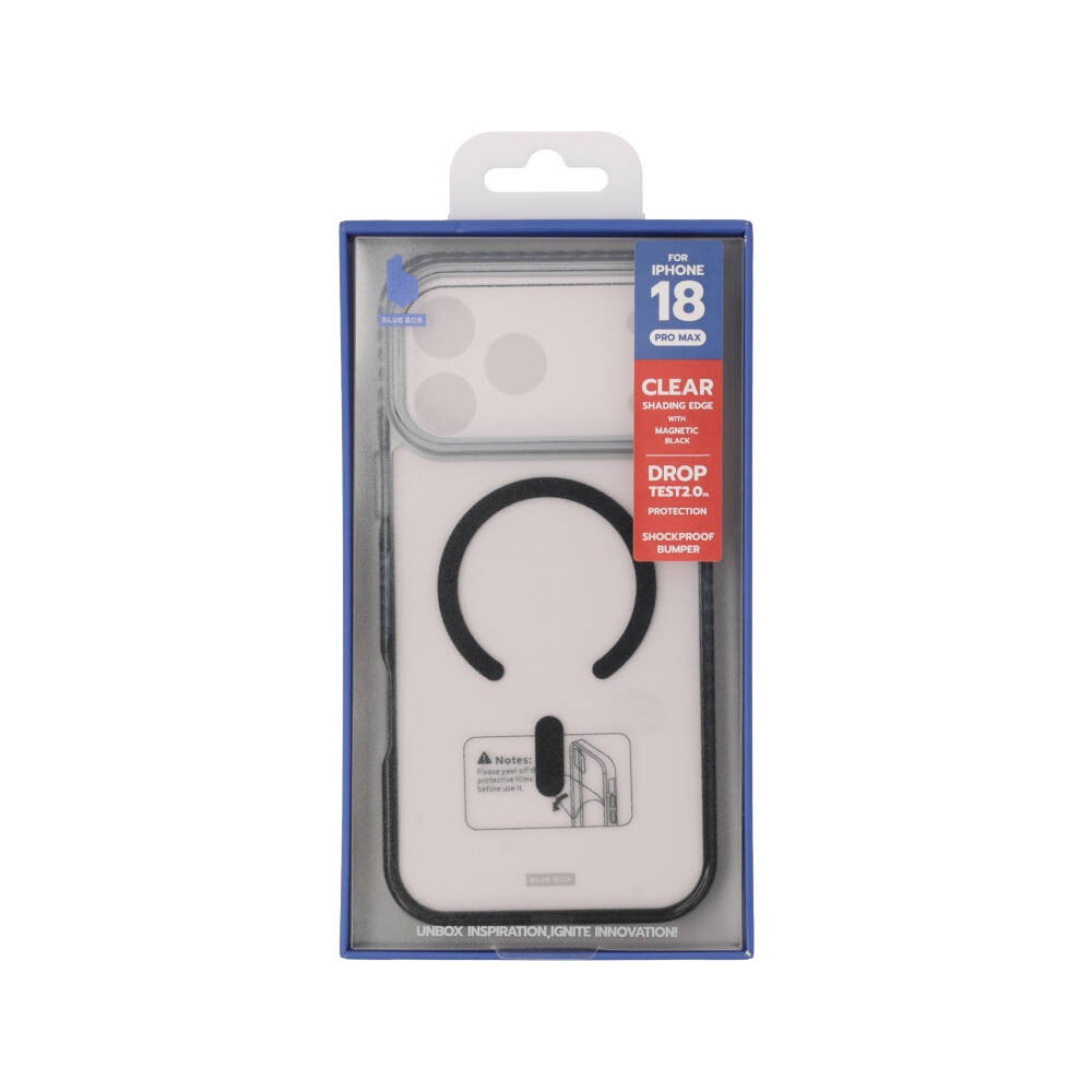 เคส Blue Box iPhone 18 Pro Max/17 Pro Max Clear Shading edge with Magnetic Black