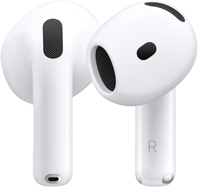 ฮาร์ดแวร์ AirPods 5, มุมมองด้านหน้าและด้านหลังที่แสดงให้เห็นถึงดีไซน์