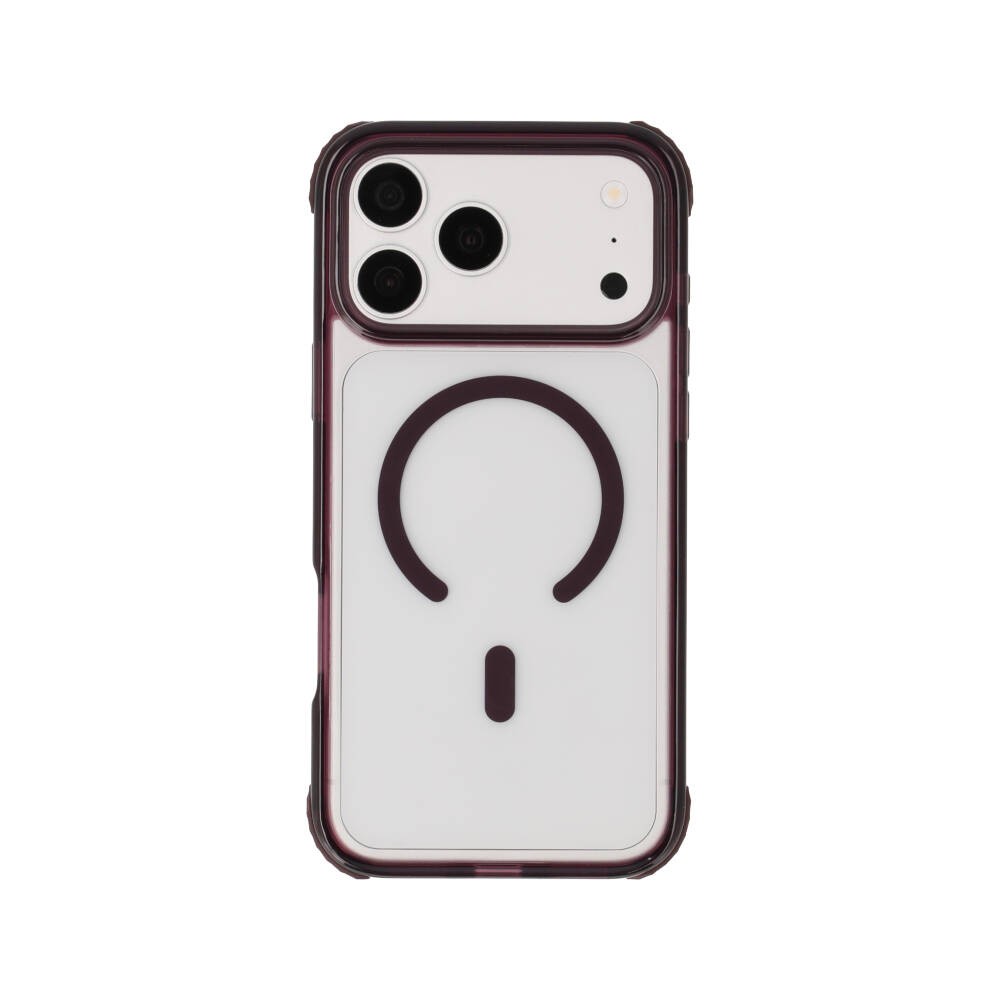 เคส TECHPRO iPhone 18 Pro Max/17 Pro Max Lucid Clear Burgundy Color Bumper with magnetic