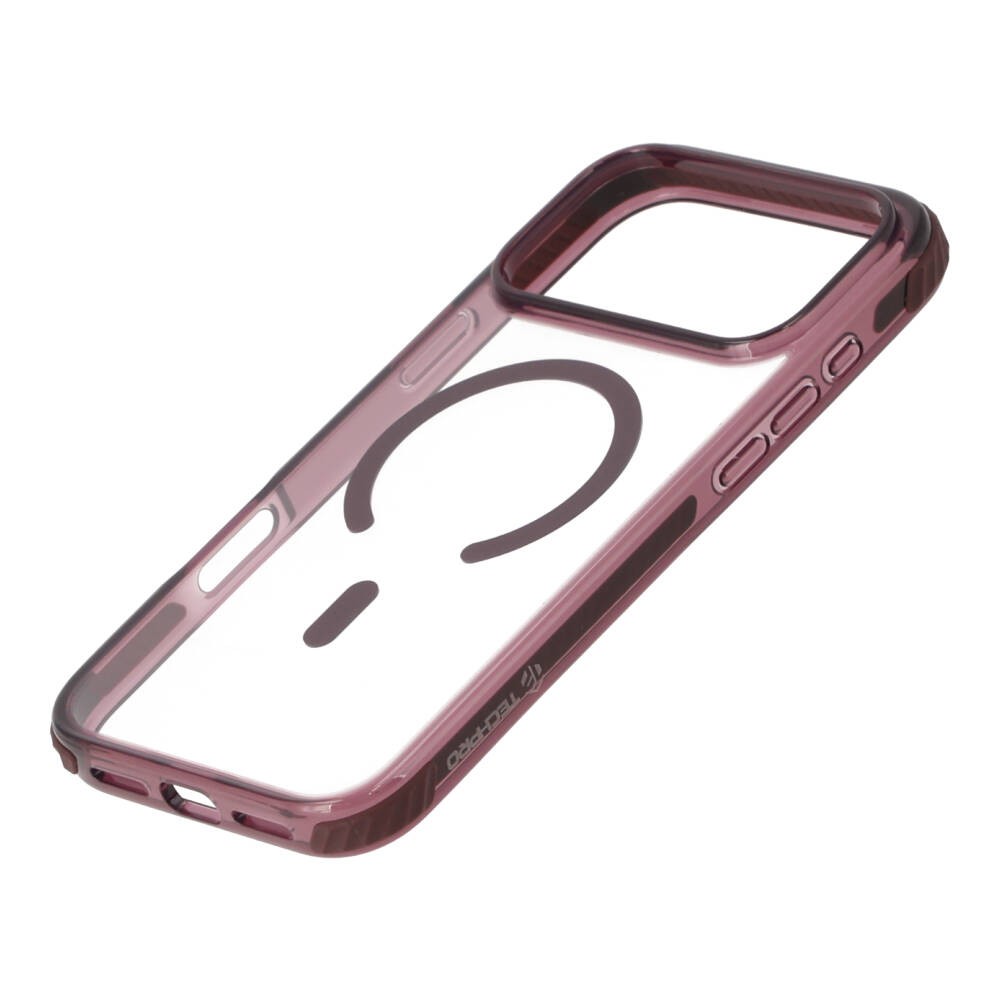 เคส TECHPRO iPhone 18 Pro Max/17 Pro Max Lucid Clear Burgundy Color Bumper with magnetic