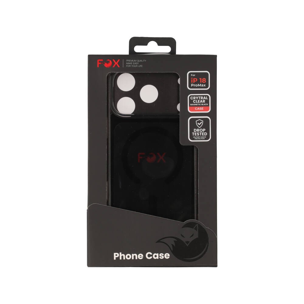 เคส FOX iPhone 18 Pro Max/17 Pro Max Crystal Clear Magnetic Black