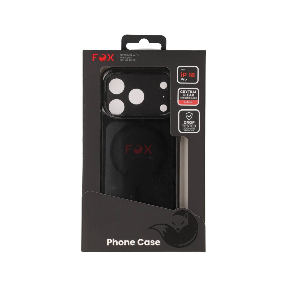 เคส FOX iPhone 18 Pro/17 Pro Crystal Clear Magnetic Black