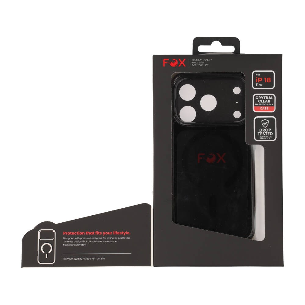 เคส FOX iPhone 18 Pro/17 Pro Crystal Clear Magnetic Black