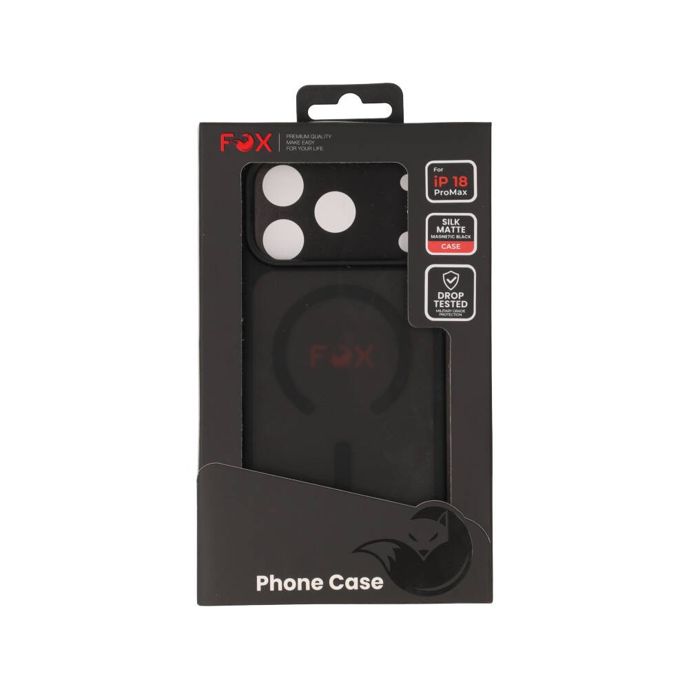 เคส FOX iPhone 18 Pro Max/17 Pro Max Silk Matte Magnetic Black