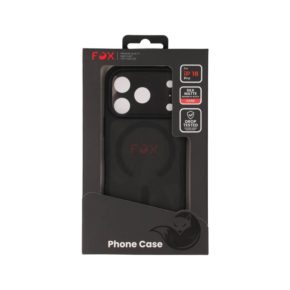 เคส FOX iPhone 18 Pro/17 Pro Silk Matte Magnetic Black