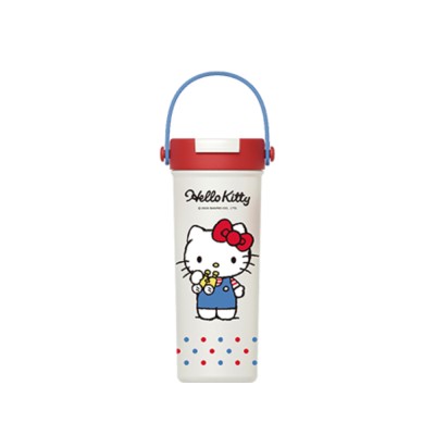 แก้วน้ำเก็บความเย็น Hello Kitty Carry Handle Thermos Bottle 600ml (Red & Blue Series)
